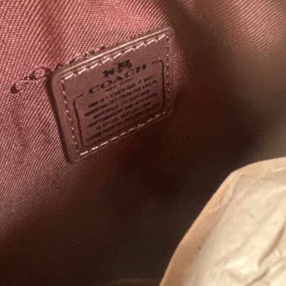 Coach Swagger Swingpack in Metallic Burgundy Pebble Leather - Picture 7 of 9